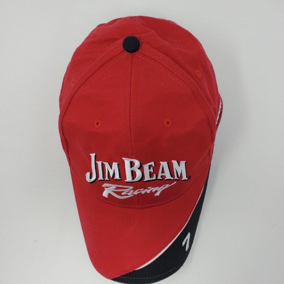 Stylemaster Jim Beam Racing Hat Robby Gordon Motorsports NASCAR Red One Size - Picture 2 of 9